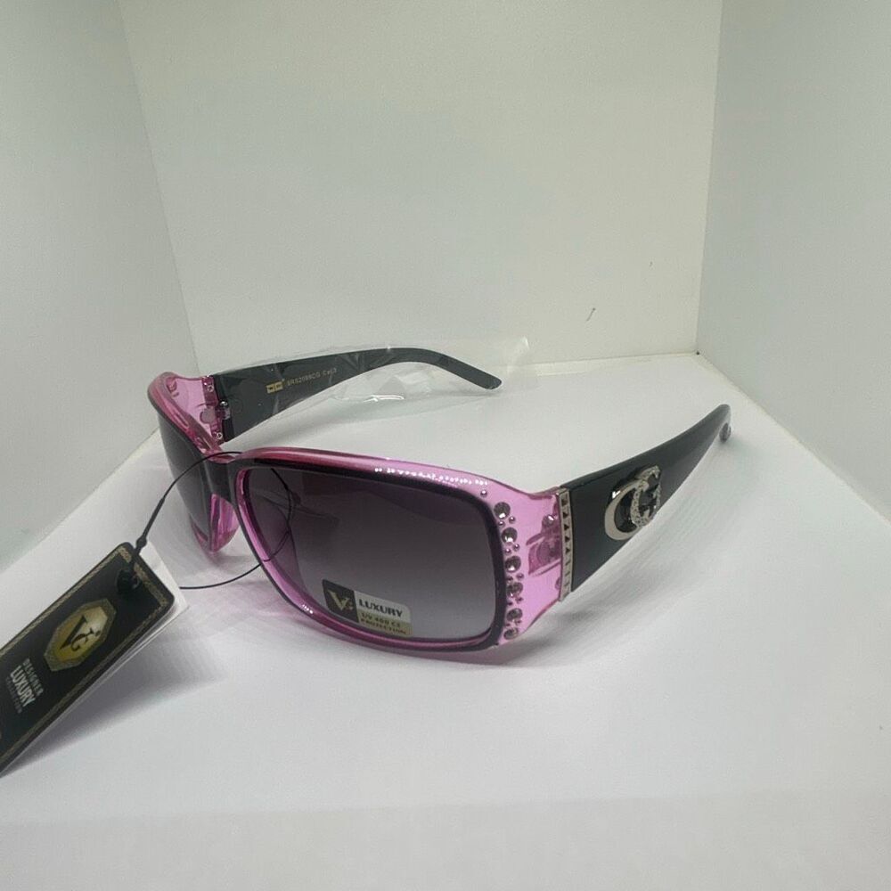 VG Designer Luxury Sunglasses Rhinestone Accent UV400 Protection